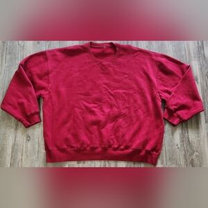Vintage Russell Athletic Crewneck Blank sweatshirt‎ 3XL (Red/Crimson)